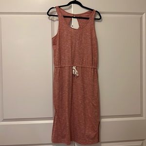 Ann Taylor Loft blush midi sleeveless dress